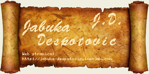 Jabuka Despotović vizit kartica